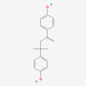 molecular formula C18H20O2 B082380 苯酚，4,4'-(1,1-二甲基-3-亚甲基-1,3-丙二醇基)双- CAS No. 13464-24-9