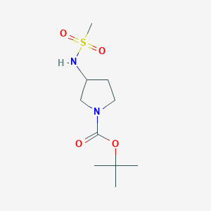 molecular formula C10H20N2O4S B8238012 tert-Butyl 3-methanesulfonamidopyrrolidine-1-carboxylate 