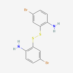 molecular formula C12H10Br2N2S2 B8238030 Benzenamine, 2,2'-dithiobis[4-bromo- CAS No. 182499-80-5