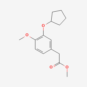molecular formula C15H20O4 B8238054 Methyl 2-(3-(cyclopentyloxy)-4-methoxyphenyl)acetate 