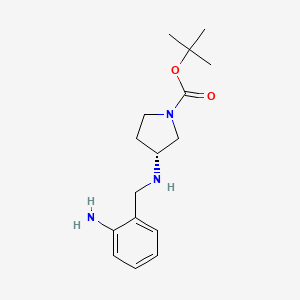 molecular formula C16H25N3O2 B8238086 tert-butyl (3R)-3-[(2-aminophenyl)methylamino]pyrrolidine-1-carboxylate 