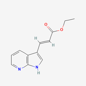 molecular formula C12H12N2O2 B8238166 Ethyl 3-(1H-pyrrolo[2,3-b]pyridin-3-yl)acrylate 