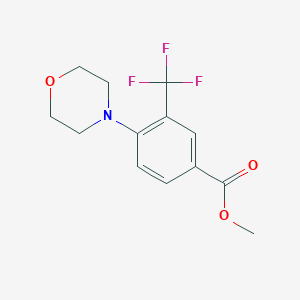 molecular formula C13H14F3NO3 B8238178 Methyl 4-(4-morpholinyl)-3-(trifluoromethyl)benzoate 