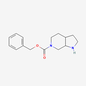 molecular formula C15H20N2O2 B8238267 cis-Octahydro-pyrrolo[2,3-c]pyridine-6-carboxylic acid benzyl ester 