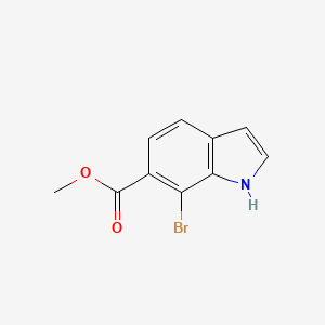 molecular formula C10H8BrNO2 B8238559 Methyl 7-bromo-1h-indole-6-carboxylate 