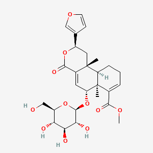 molecular formula C27H34O11 B8238648 Borapetoside F 
