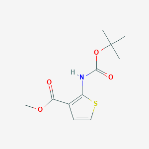 molecular formula C11H15NO4S B8239077 Methyl 2-((tert-butoxycarbonyl)amino)thiophene-3-carboxylate 