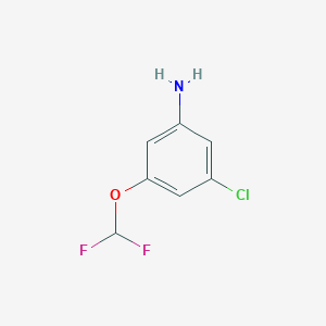 molecular formula C7H6ClF2NO B8239127 3-Chloro-5-(difluoromethoxy)aniline 