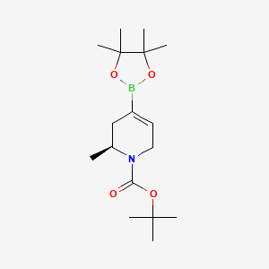 molecular formula C17H30BNO4 B8239140 (S)-1-Boc-2-methyl-1,2,3,6-tetrahydropyridine-4-boronic Acid Pinacol Ester 