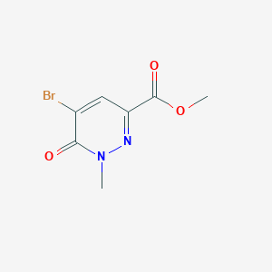 molecular formula C7H7BrN2O3 B8239150 Methyl 5-bromo-1-methyl-6-oxo-1,6-dihydropyridazine-3-carboxylate 