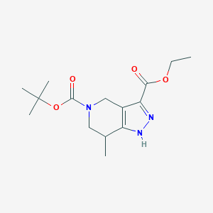 molecular formula C15H23N3O4 B8239213 O5-TERT-BUTYL O3-ETHYL 7-METHYL-2,4,6,7-TETRAHYDROPYRAZOLO[4,3-C]PYRIDINE-3,5-DICARBOXYLATE 
