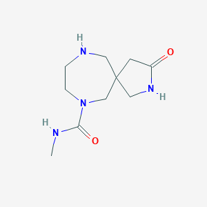 molecular formula C10H18N4O2 B8239250 N-Methyl-3-oxo-2,7,10-triazaspiro[4.6]undecane-7-carboxamide 