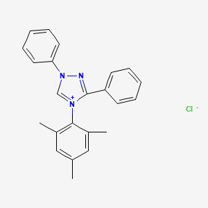 molecular formula C23H22ClN3 B8239347 4-Mesityl-1,3-diphenyl-4H-1,2,4-triazol-1-ium chloride 