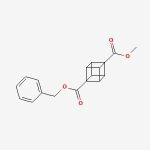 molecular formula C18H16O4 B8239590 1-Benzyl 4-methyl cubane-1,4-dicarboxylate 