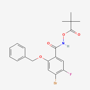 [(4-Bromo-5-fluoro-2-phenylmethoxybenzoyl)amino] 2,2-dimethylpropanoate