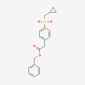 Benzyl 2-[4-(cyclopropylmethylsulfonyl)phenyl]acetate