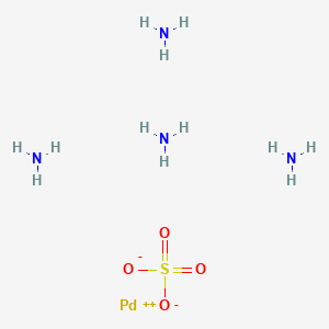 molecular formula H12N4O4PdS B082399 Tetraamminepalladium(II) sulfate CAS No. 13601-06-4