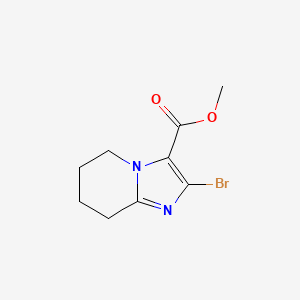 molecular formula C9H11BrN2O2 B8239975 methyl 2-bromo-5,6,7,8-tetrahydroimidazo[1,2-a]pyridine-3-carboxylate 