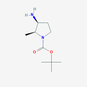 molecular formula C10H20N2O2 B8240057 tert-butyl (2S,3S)-3-amino-2-methyl-pyrrolidine-1-carboxylate 