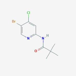 molecular formula C10H12BrClN2O B8240274 N-(5-bromo-4-chloropyridin-2-yl)-2,2-dimethylpropanamide 