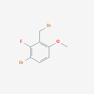 molecular formula C8H7Br2FO B8240437 1-Bromo-3-(bromomethyl)-2-fluoro-4-methoxybenzene 
