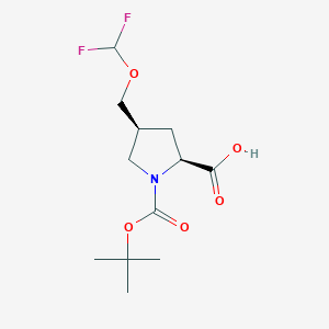 (2S,4S)-1-(tert-butoxycarbonyl)-4-((difluoromethoxy)methyl)pyrrolidine-2-carboxylic acid