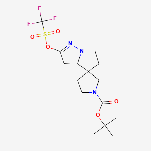 Tert-butyl 2-(trifluoromethylsulfonyloxy)spiro[5,6-dihydropyrrolo[1,2-b]pyrazole-4,3'-pyrrolidine]-1'-carboxylate