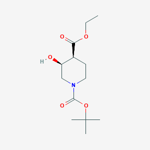 molecular formula C13H23NO5 B8240563 O1-Tert-butyl O4-ethyl (3S,4S)-3-hydroxypiperidine-1,4-dicarboxylate 