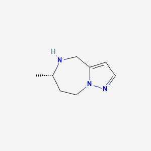 molecular formula C8H13N3 B8240577 (6S)-6-Methyl-5,6,7,8-tetrahydro-4H-pyrazolo[1,5-A][1,4]diazepine 