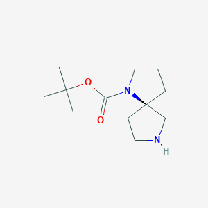 molecular formula C12H22N2O2 B8240612 tert-butyl (5R)-1,7-diazaspiro[4.4]nonane-1-carboxylate 