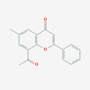 molecular formula C18H14O3 B8240613 8-Acetyl-6-methyl-2-phenyl-chromen-4-one 