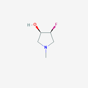 molecular formula C5H10FNO B8240616 (3R,4S)-4-Fluoro-1-methyl-pyrrolidin-3-OL 