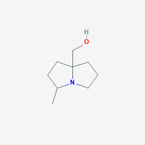 molecular formula C9H17NO B8240620 (3-Methyl-1,2,3,5,6,7-hexahydropyrrolizin-8-YL)methanol 