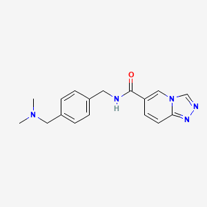 molecular formula C17H19N5O B8240672 N-(4-((Dimethylamino)methyl)benzyl)-[1,2,4]triazolo[4,3-a]pyridine-6-carboxamide 