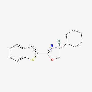 molecular formula C17H19NOS B8240682 (S)-2-(Benzo[b]thiophen-2-yl)-4-cyclohexyl-4,5-dihydrooxazole 