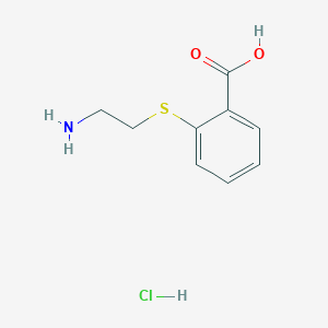 molecular formula C9H12ClNO2S B082407 2-[(2-氨基乙基)硫基]苯甲酸盐酸盐 CAS No. 14943-94-3