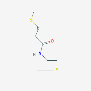 molecular formula C9H15NOS2 B8241584 N-(2,2-dimethylthietan-3-yl)-3-methylsulfanylprop-2-enamide 
