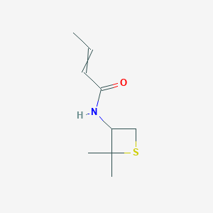molecular formula C9H15NOS B8241588 N-(2,2-dimethylthietan-3-yl)but-2-enamide 