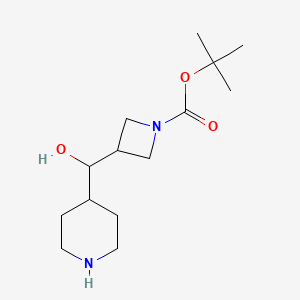 molecular formula C14H26N2O3 B8241603 tert-Butyl 3-(hydroxy(piperidin-4-yl)methyl)azetidine-1-carboxylate 