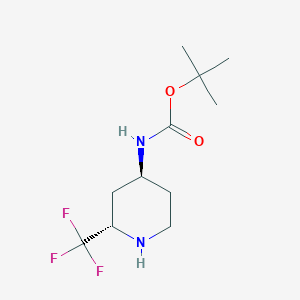 molecular formula C11H19F3N2O2 B8241644 tert-butyl ((2S,4S)-2-(trifluoromethyl)piperidin-4-yl)carbamate 