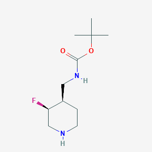 molecular formula C11H21FN2O2 B8241648 tert-Butyl (((3S,4R)-3-fluoropiperidin-4-yl)methyl)carbamate 