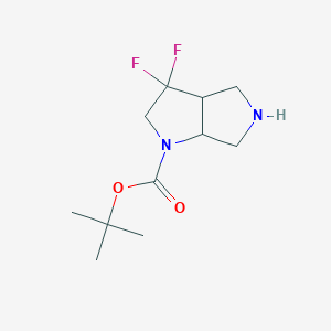 molecular formula C11H18F2N2O2 B8241816 Tert-butyl 3,3-difluoro-octahydropyrrolo[2,3-c]pyrrole-1-carboxylate 