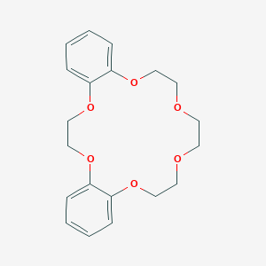 molecular formula C20H24O6 B082422 2,5,12,15,18,21-Hexaoxatricyclo[20.4.0.06,11]hexacosa-1(26),6,8,10,22,24-hexaene CAS No. 14262-61-4
