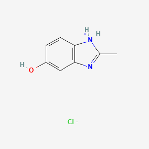 molecular formula C8H9ClN2O B8242406 2-methyl-1H-benzimidazol-1-ium-5-ol;chloride 