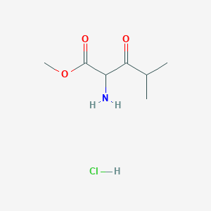 molecular formula C7H14ClNO3 B8242466 Leucine, 3-oxo-, methyl ester, hydrochloride (1:1) CAS No. 81202-38-2