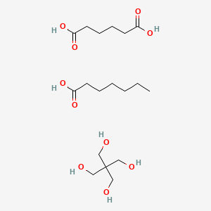 molecular formula C18H36O10 B8242572 Adipic acid; heptanoic acid; pentek CAS No. 68937-27-9