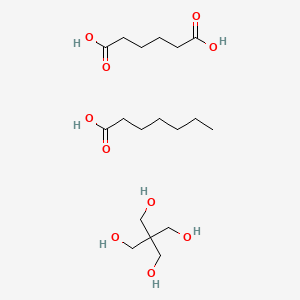 B8242572 2,2-Bis(hydroxymethyl)propane-1,3-diol;heptanoic acid;hexanedioic acid CAS No. 68937-27-9