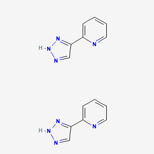 molecular formula C14H12N8 B8242641 Pyridine,2-(1H-1,2,3-triazol-5-yl)- 