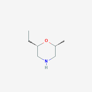 molecular formula C7H15NO B8242769 cis-2-Ethyl-6-methylmorpholine 