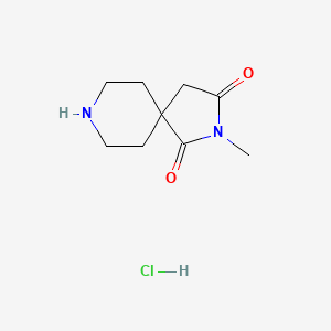 molecular formula C9H15ClN2O2 B8242781 2-Methyl-2,8-diazaspiro[4.5]decane-1,3-dione HCl 